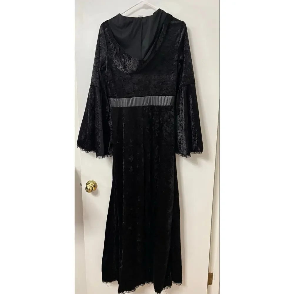 Spirit Halloween Spider Sorceress Costume Adult Medium Hooded Dress Witch - Picture 7 of 8